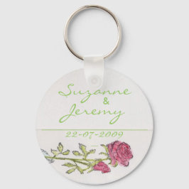 Gastgeschenk Hochzeit Personalisieren Vintagen Ros Schlüsselanhänger