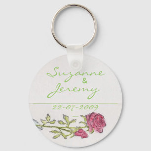 Gastgeschenk Hochzeit Personalisieren Vintagen Ros Schlüsselanhänger