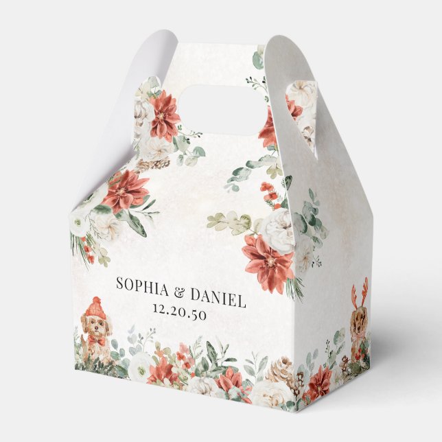 Gastgeschenk Hochzeit Pinecone Geschenkschachtel (Vorderseite)