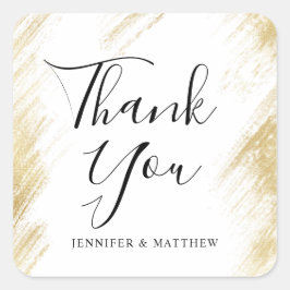 Gastgeschenk Hochzeit Quadratischer Aufkleber