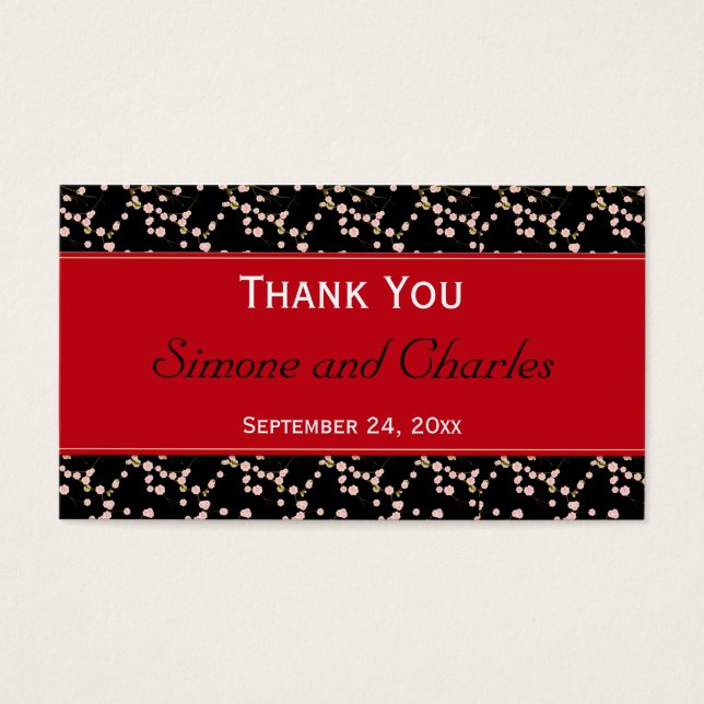 Gastgeschenk Hochzeit Rot-Schwarz-Kirsche (Vorderseite)