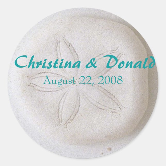 Gastgeschenk Hochzeit Runder Aufkleber (Vorderseite)