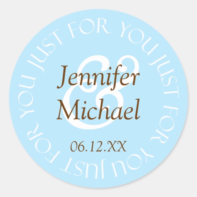 Gastgeschenk Hochzeit Runder Aufkleber (Vorderseite)