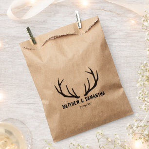 Gastgeschenk Hochzeit Rustic Deer Antler Geschenktütchen