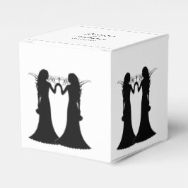 Gastgeschenk Hochzeit "Schwarz-weiß Elegance Bride Geschenkschachtel
