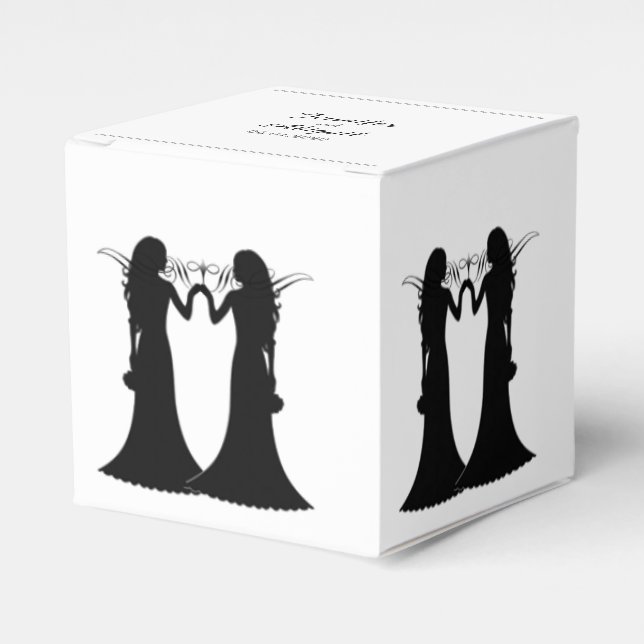 Gastgeschenk Hochzeit "Schwarz-weiß Elegance Bride Geschenkschachtel (Vorderseite)