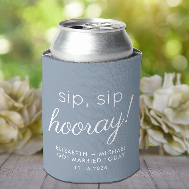 Gastgeschenk Hochzeit Sip Hooray Dusty Blue Dosenkühler (Von Creator hochgeladen)