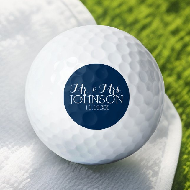 Gastgeschenk Hochzeit Solid Color Navy Blue Golfball (Personalized Golf Ball - Add Your Monogram for a Wedding Favor)