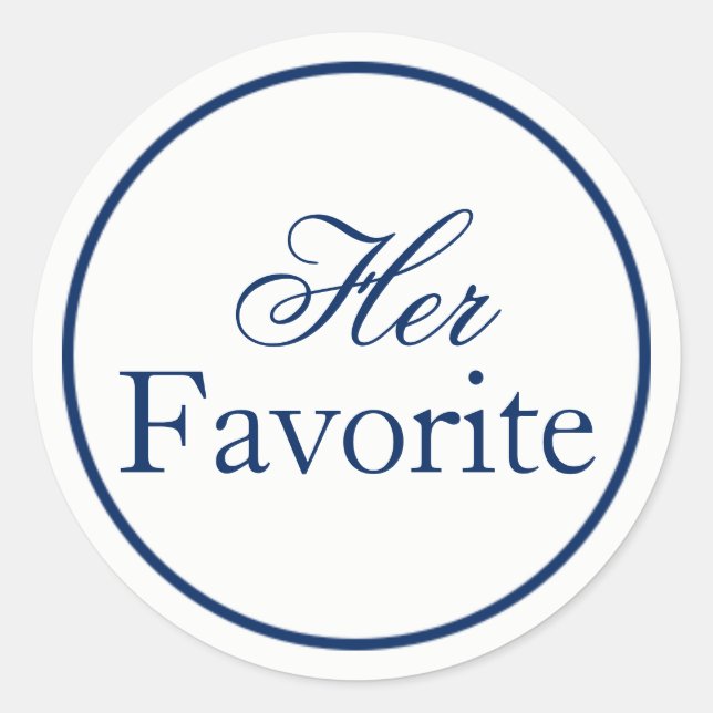 Gastgeschenk Hochzeit-Sticker "Ihre Favoriten" - M Runder Aufkleber (Vorderseite)