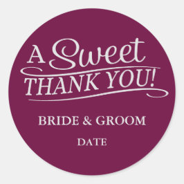 GASTGESCHENK HOCHZEIT STICKER Sweet Danke.