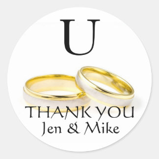 Gastgeschenk Hochzeit Stickers Danke Goldene Rings