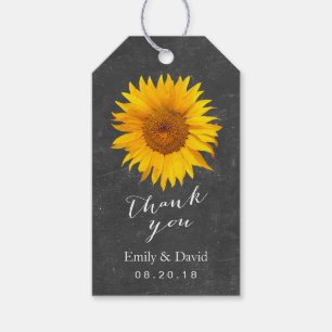 Gastgeschenk Hochzeit   Tafelsonnenblume Geschenkanhänger