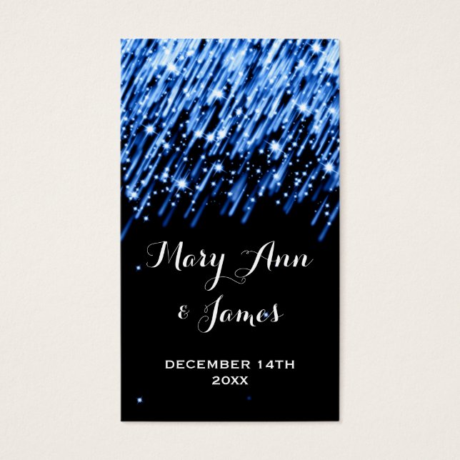 Gastgeschenk Hochzeit Tag Fallende Sterne "Sapphir (Vorderseite)