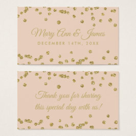 Gastgeschenk Hochzeit Tag Gold Glitzer Confetti Bl