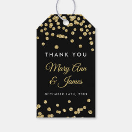 Gastgeschenk Hochzeit Tag Gold Imitate Glitzer Con Geschenkanhänger