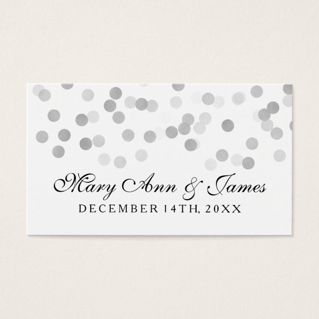 Gastgeschenk Hochzeit Tag Imitate Silver Foil Glit (Vorderseite)