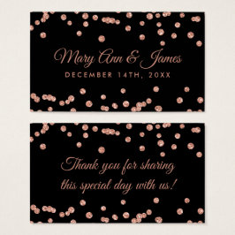 Gastgeschenk Hochzeit Tag Rose Gold Glitzer Confet