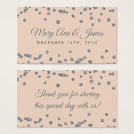 Gastgeschenk Hochzeit Tag Silver Glitzer Confetti