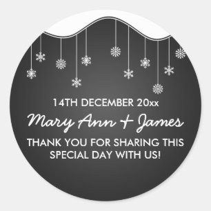 Gastgeschenk Hochzeit Tag Snowflake Dekoration Sch Runder Aufkleber