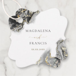 Gastgeschenk Hochzeit-Tags aus schwarzem goldfarbe Geschenkanhänger