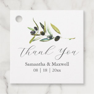 Gastgeschenk Hochzeit Tags Einfache Olivenzweigung Geschenkanhänger