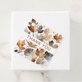 Gastgeschenk Hochzeit-Tags für Ahornleaf, grau-bra Geschenkanhänger