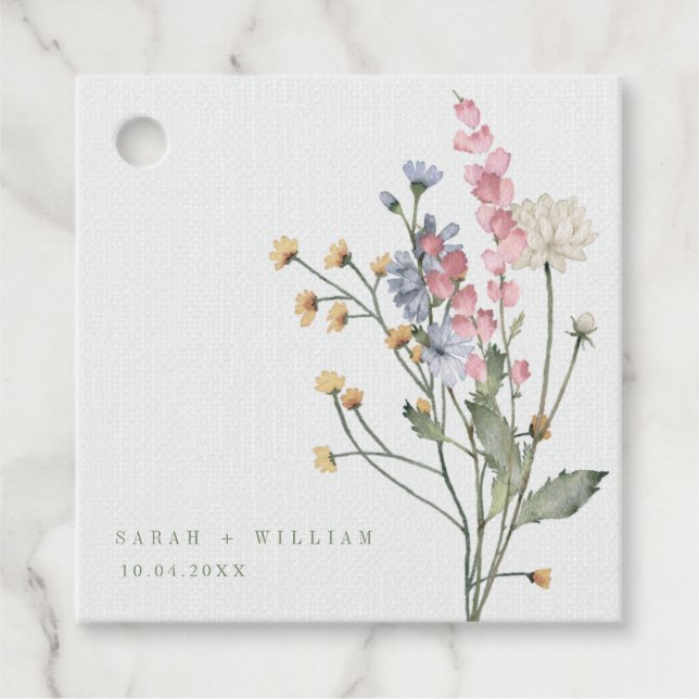 Gastgeschenk Hochzeit-Tags für Blume Geschenkanhänger (Vorderseite)
