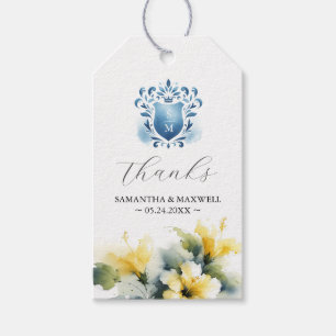Gastgeschenk Hochzeit Tags Wasserfarben-Blume Geschenkanhänger