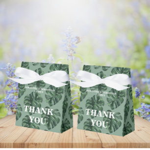 Gastgeschenk Hochzeit Tropical Leaf Monstera Geschenkschachtel