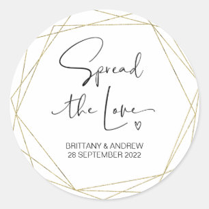 Gastgeschenk Hochzeit verbreitete die Liebe Jam Ja Runder Aufkleber