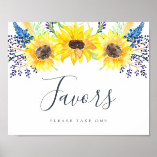 Gastgeschenk Hochzeit von Blumenfeldern Poster
