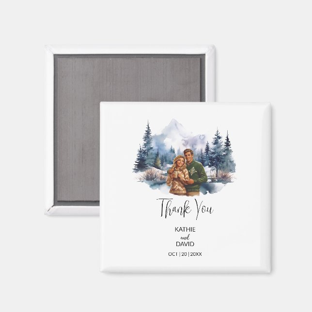 Gastgeschenk Hochzeit Weihnachtsabenteuer Ehe im F Magnet (Vorderseite/Rückseite)