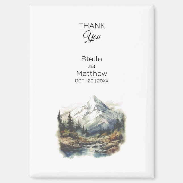 Gastgeschenk Hochzeit Weihnachtsabenteuer Outdoor  Magnet (Vorderseite)