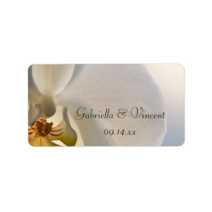 Gastgeschenk Hochzeit "White Orchid" Adressaufkleber