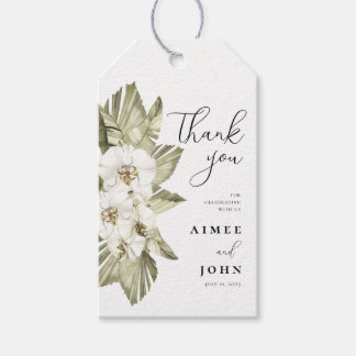 Gastgeschenk Hochzeit White Orchid Geschenkanhänger