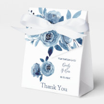 Gastgeschenk Hochzeit Winter Dusty Blue Peony