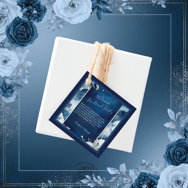 Gastgeschenk Hochzeiten für blaue und weiße Küsten Geschenkanhänger (Von Creator hochgeladen)