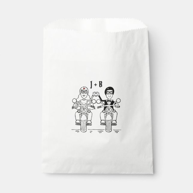 Gastgeschenk Hochzeiten für personalisierte Motorr Geschenktütchen (Vorderseite)