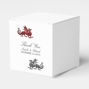 Gastgeschenk Hochzeiten für Red Silver Dragon Geschenkschachtel