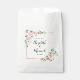 Gastgeschenk Hochzeiten mit rosa Rosen Geschenktütchen