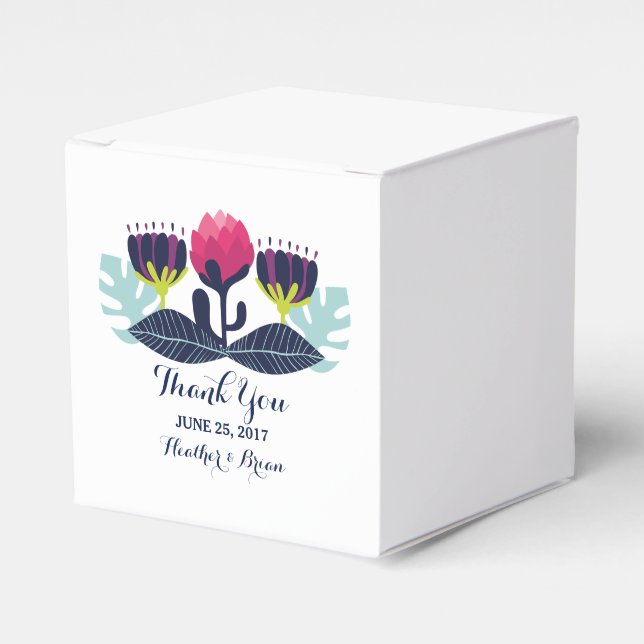 Gastgeschenk Hochzeiten von Funky Floral Geschenkschachtel (Vorderseite)