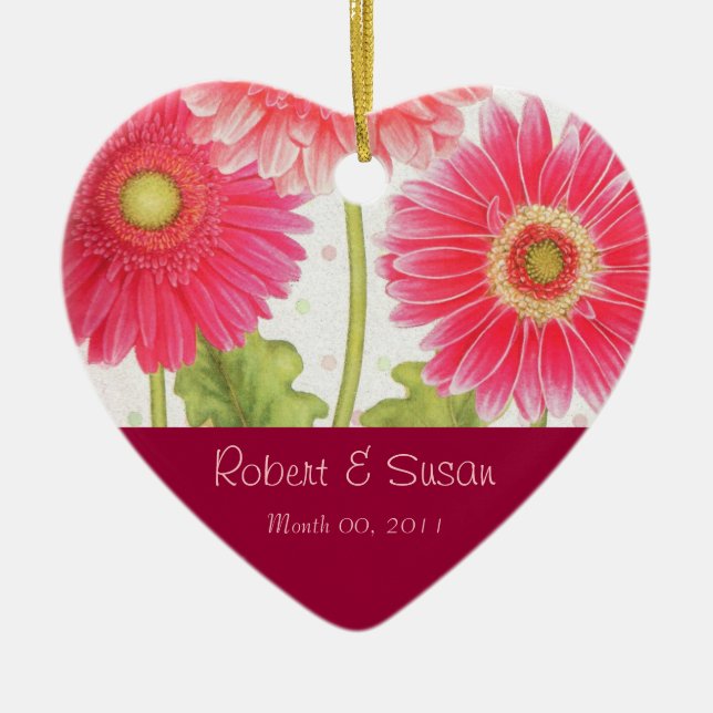 Gastgeschenk Hochzeits-Andenken Keramikornament (Vorne)