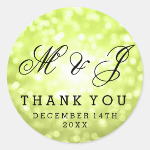 Gastgeschenk Hochzeits-Umbau-Chartreuse Runder Aufkleber