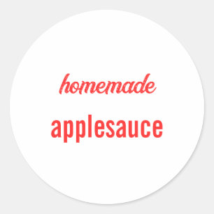 Gastgeschenk Jar Applesauce Runder Aufkleber