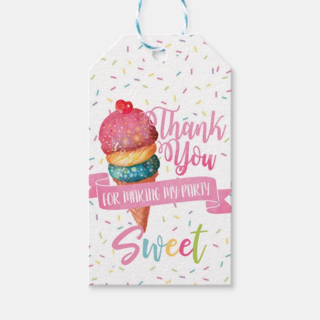 Gastgeschenk-Markierung für Eiscreme Geschenkanhänger (Vorderseite)