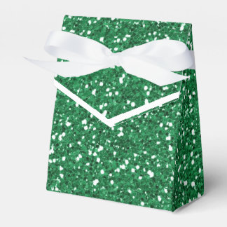 Gastgeschenk mit einem grünen Glitzer Geschenkschachtel