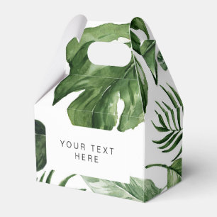 Gastgeschenk mit tropischen grünen Blätter Geschenkschachtel