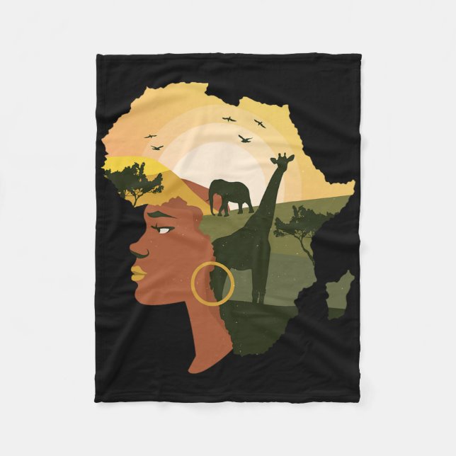 Gastgeschenk Pan African Decor Afro Amer Fleecedecke (Vorderseite)