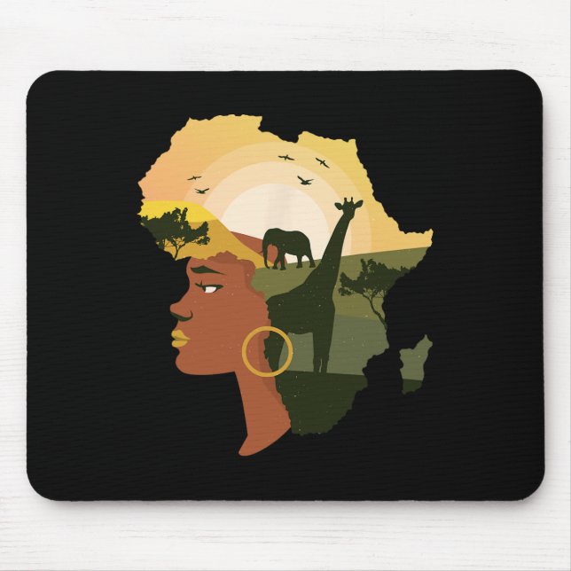 Gastgeschenk Pan African Decor Afro Amer Mousepad (Vorne)