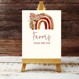 Gastgeschenk Sign Earth Tone Boho Rainbow Tropical Poster